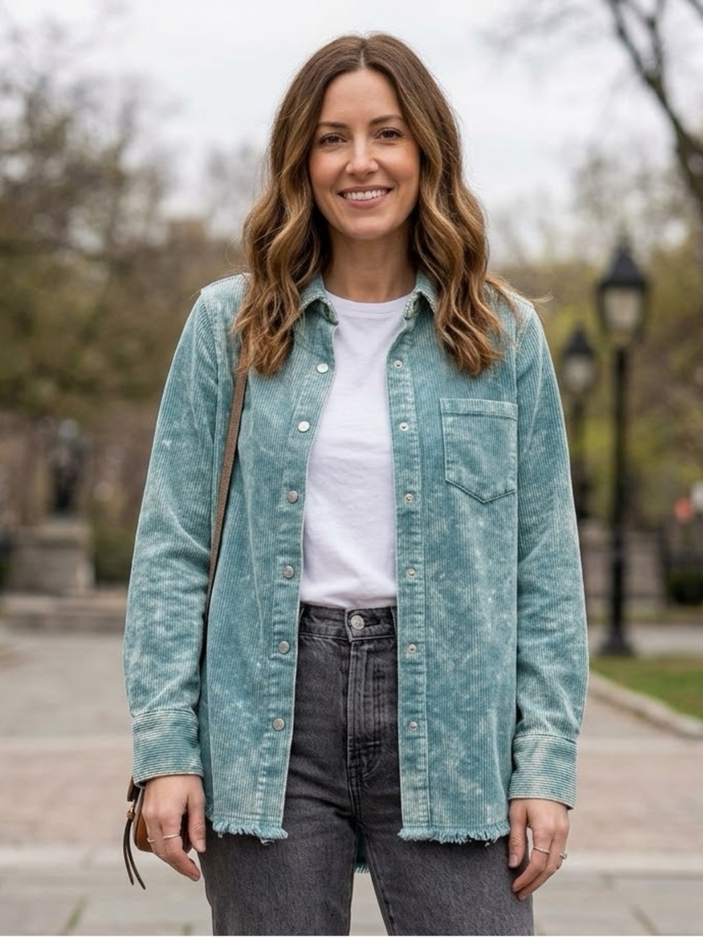 Rock & Roll Cowgirl Women's Size M US Long Sleeves Corduroy Shirt Turquoise